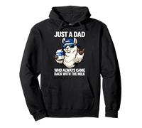 Just A Dad Who Always Came Back With The Milk Llama Dad Pullover Hoodie