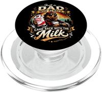 Just A Dad Who Always Came Back with The Milk, Papa Bear PopSockets PopGrip for MagSafe