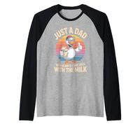 Just A Dad Who Always Came Back With The Milk Raglan Baseball Tee