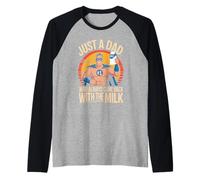 Just A Dad Who Always Came Back With The Milk Raglan Baseball Tee