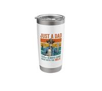 Just A Dad Who Always Came Back with The Milk Skeleton Papa Stainless Steel Insulated Tumbler
