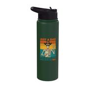 Just A Dad Who Always Came Back with The Milk Skeleton Papa Stainless Steel Insulated Water Bottle