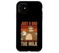 Just A Dad Who Always Came Back With The Milk Sloth Men Case for iPhone 11