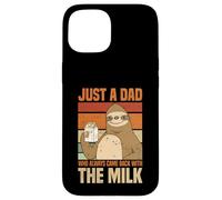 Just A Dad Who Always Came Back With The Milk Sloth Men Case for iPhone 15