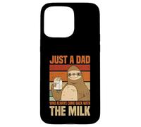 Just A Dad Who Always Came Back With The Milk Sloth Men Case for iPhone 15 Pro Max