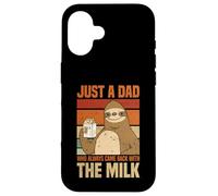 Just A Dad Who Always Came Back With The Milk Sloth Men Case for iPhone 16