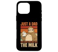 Just A Dad Who Always Came Back With The Milk Sloth Men Case for iPhone 16 Pro Max