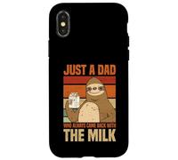 Just A Dad Who Always Came Back With The Milk Sloth Men Case for iPhone X/XS