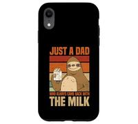 Just A Dad Who Always Came Back With The Milk Sloth Men Case for iPhone XR