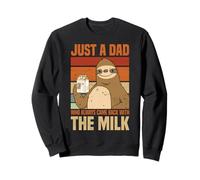 Just A Dad Who Always Came Back With The Milk Sloth Men Sweatshirt