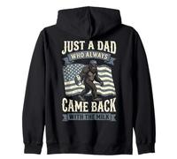 JUST A DAD WHO ALWAYS CAME BACK WITH THE MILK Zip Hoodie