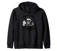 Just A Dad Who Came Back With The Milk Funny Zip Hoodie