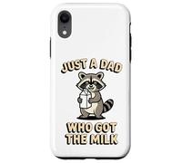 Just A Dad Who Got The Milk Funny Raccoon Case for iPhone XR