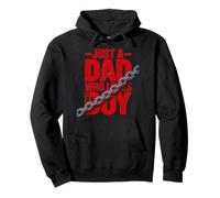Just a Dad Who Loves His Boy Funny for Father's Day Pullover Hoodie
