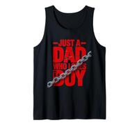 Just a Dad Who Loves His Boy Funny for Father's Day Tank Top
