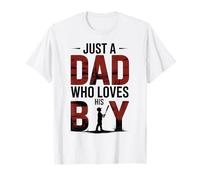 Just A Dad Who Loves His Boy Happy Fathers Day Present T-Shirt