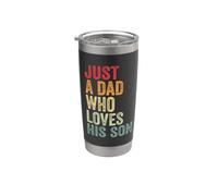 Just a Dad Who Loves His Son, Dad Son Father Son Stainless Steel Insulated Tumbler