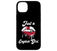 Just A English Girl Lips England Flag Roots Great Britain Case for iPhone 14 Plus