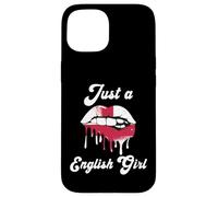 Just A English Girl Lips England Flag Roots Great Britain Case for iPhone 15