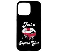 Just A English Girl Lips England Flag Roots Great Britain Case for iPhone 15 Pro Max