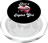 Just A English Girl Lips England Flag Roots Great Britain PopSockets PopGrip for MagSafe