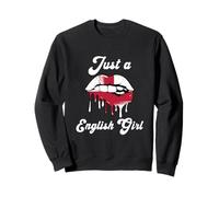 Just A English Girl Lips England Flag Roots Great Britain Sweatshirt