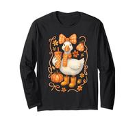 Just A Fall Goose Cozy Autumn Vibes Thanksgiving Womens Girl Long Sleeve T-Shirt