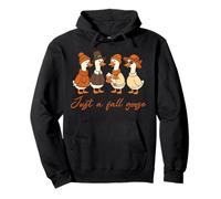 Just a Fall Goose Funny Autumn Lover Thanksgiving Vibe Pullover Hoodie