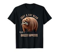 Just A Fat Bear With A Grizzly Appetite Fish Salmon T-Shirt