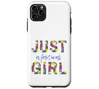 Just a festival girl, live music - colorful floral letters Case for iPhone 11 Pro Max