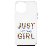 Just a festival girl, live music - colorful floral letters Case for iPhone 12 Pro Max
