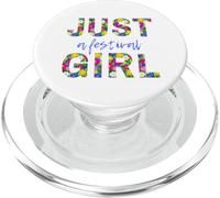 Just a festival girl, live music - colorful floral letters PopSockets PopGrip for MagSafe