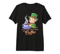 Just a Few More Sips of Coffee Funny Leprechaun Premium T-Shirt