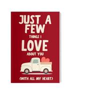 Just A Few Things I Love About You Fill in the Blank Gift Book for Couples,Guided Prompts with Photo Memory Journal,The Anniversary and Valentine‘s Day Gift to Celebrate Your Unique Story. (Red)