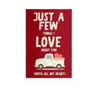 Just A Few Things I Love About You-Fill In The Blank Gift Book Personalized Sentimental Gift for Boyfriend Girlfriend With All My Heart-Journal Memory Book Notes on the Little Things I Love About You