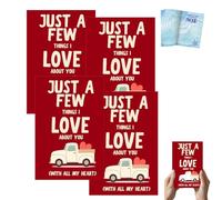 Just a Few Things I Love About You Fill in the Blank Gift Book,Romantic Love Fill in Book for Couples，heartfelt Love Memory Journal for Valentine's Day Anniversary Birthday (4PCS)
