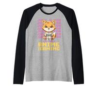 Just A Fox Who Loves Anime and Video Gaming Raglan Baseball Tee