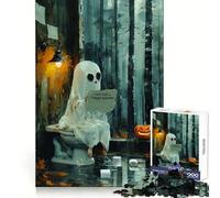 Just A Ghost Pooping 1000 Pieces Jigsaws Adults Puzzles Stress Relief Play Home Fun Hard Challenge Room Decor (38x52cm)