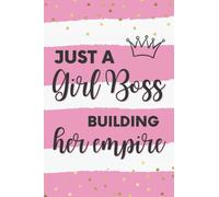 Just a Girl Boss Building Her Empire: Grid Pages,Journal Notebook, Gift for Women, White, Pink Cover