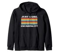 Just A Girl Crushing It, Crushing It, Women's Just A Girl Zip Hoodie