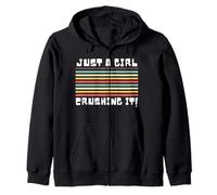 Just A Girl Crushing It, Crushing It, Women's Just A Girl Zip Hoodie