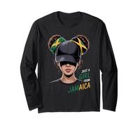 Just A Girl from Jamaica Intrigue Women Proud Jamaican Flag Long Sleeve T-Shirt