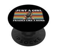 Just A Girl Not Fragile Lik A Flower Fragile Like A Bomb PopSockets Adhesive PopGrip