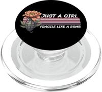 Just A Girl Not Fragile Like A Flower Fragile Like A Bomb PopSockets PopGrip for MagSafe