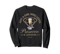 Just a Girl Prosecco and Sunshine Champagne Bubbly Wine Sweatshirt