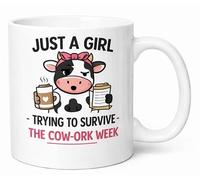 Just a Girl Surviving Cow-ork Week Funny Work Gift Mug