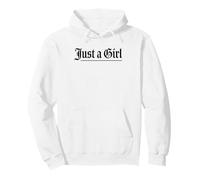 Just A Girl Tshirt Gothic Goth Old English Blackletter Women Pullover Hoodie