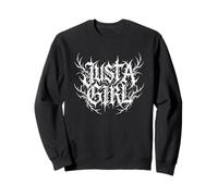 Just A Girl Tshirt Gothic Goth Old English Blackletter Women Sweatshirt