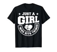 Just A Girl Who Hits Things Value Graphic T-Shirt, Men, Black, L
