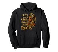 Just a Girl Who Knows Her Roots African American Black Queen Pullover Hoodie